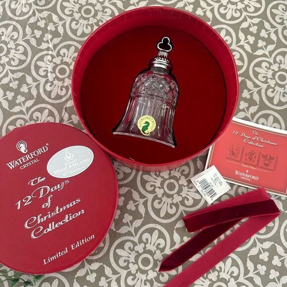 Waterford Crystal 12 Days of Christmas Bell Maids a Milking 8th‎ Limited Ed. NEW - Picture 1 of 7